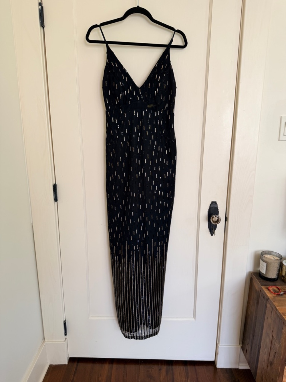 ✨ TEEZE ME Black and Gold Sequin Floor Length Gown - PROM / WEDDING SEASON ✨